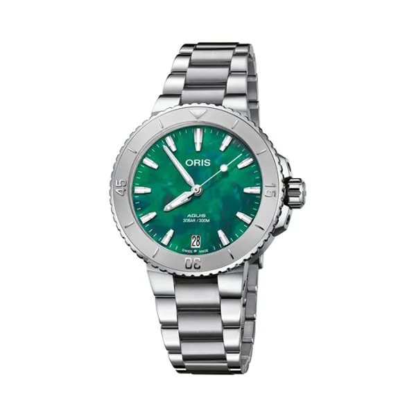 Oris X Bracenet 36.5mm Green Dial Stainless Steel Watch