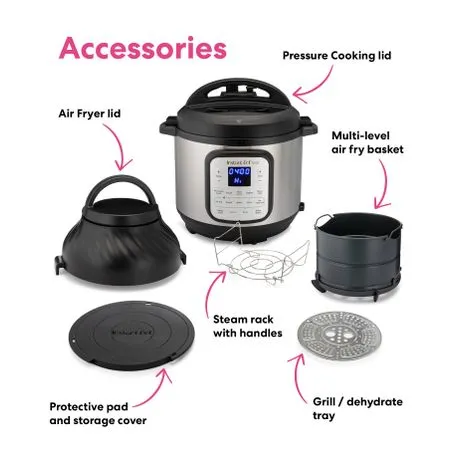 Instant Pot Duo Crisp Smart Pressure Cooker & Air Fryer (6 Litre)