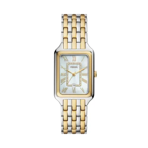 Fossil Women's Raquel Three-Hand Date, Two-Tone Stainless Steel Watch - ES5305