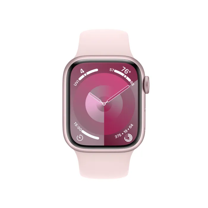 Apple Watch S9 GPS 41mm Pink Aluminium Case with Lt Pink Sport Band S/M