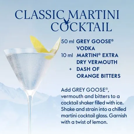 GREY GOOSE Premium French Vodka, 43% ABV, 750ml