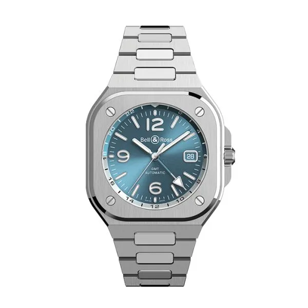 Bell & Ross BR05 Sky Blue GMT Stainless Steel Watch