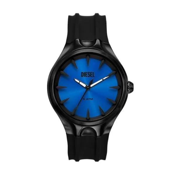 Diesel Streamline Three-Hand Black Silicone Watch - DZ2203