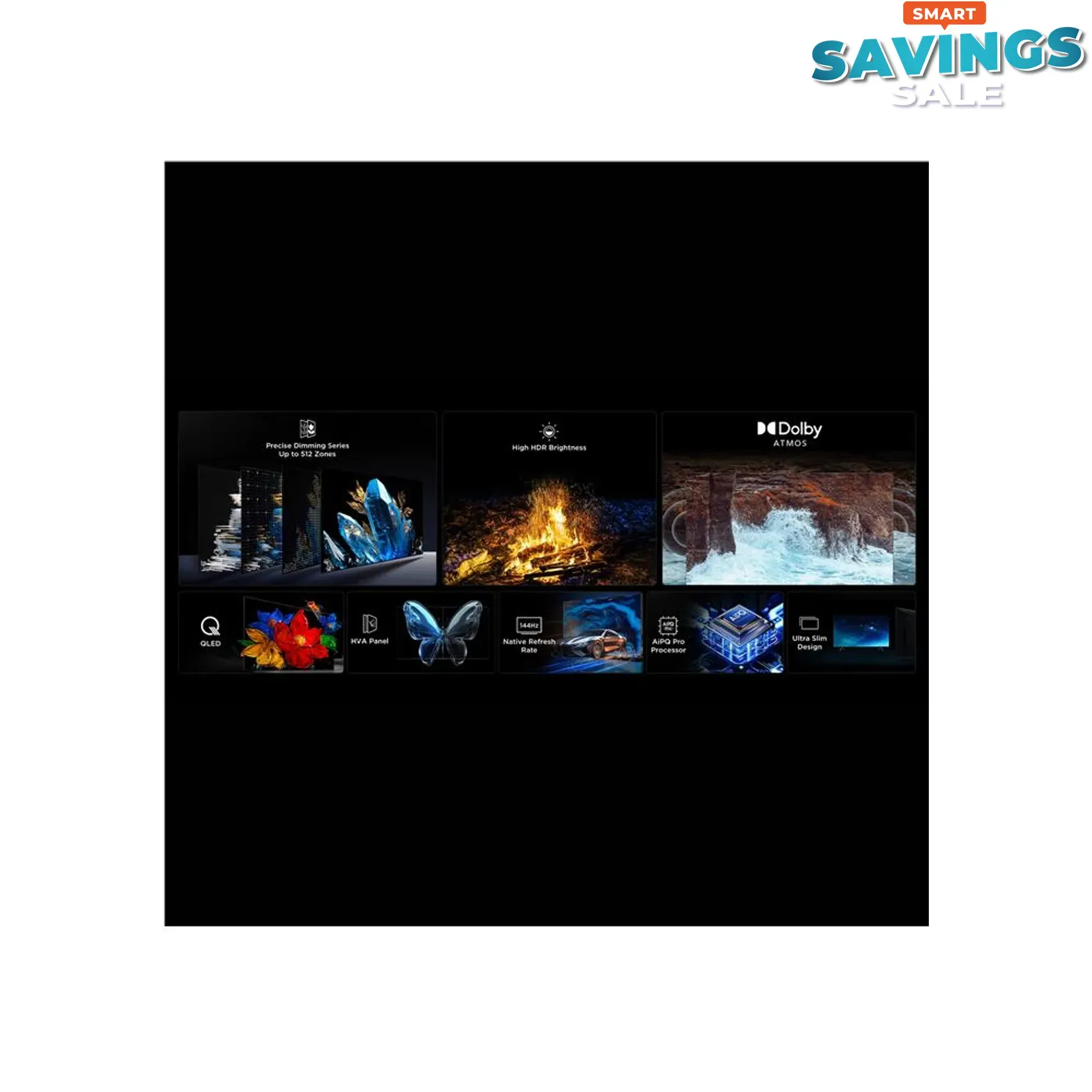 TCL 85-INCH 85C6K MINI LED 4K GOOGLE TV 144HZ