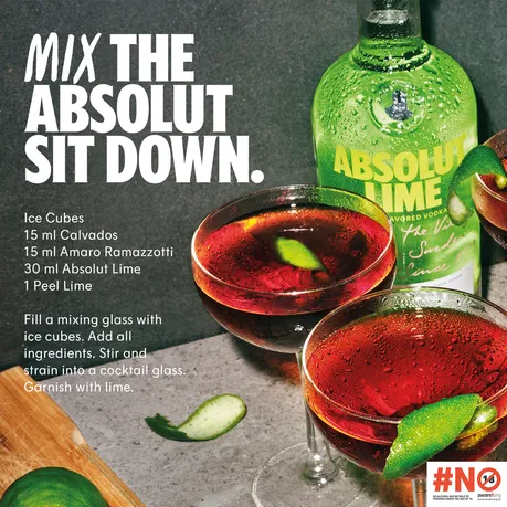 Absolut Lime Vodka 750ml
