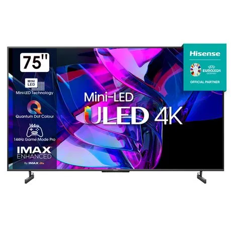 Hisense 75" U7K 144Hz 4K Smart Mini-LED ULED TV with Quantum Dot & HDR10+