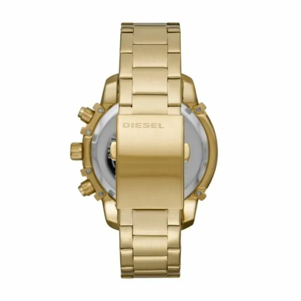 Diesel Men's Griffed Gold Round Stainless Steel Watch - DZ4522