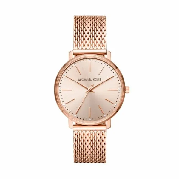 Michael Kors Women's Pyper Rose Gold Round Stainless Steel Watch - MK4340