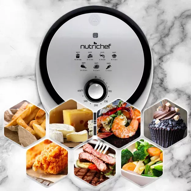 NutriChef 1000W 2QT Air Fryer (Black)