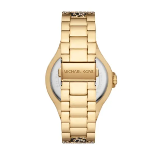 Michael Kors Women's Lennox Three-Hand, Black, Gold-Tone Stainless Steel Watch - MK7284