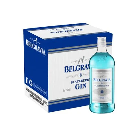Belgravia Blackberry Gin - 6 x 750ml Bottles